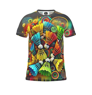 Chinwinyou Mutiple Badminton Feather Shuttlecocks Unisex T-Shirt
