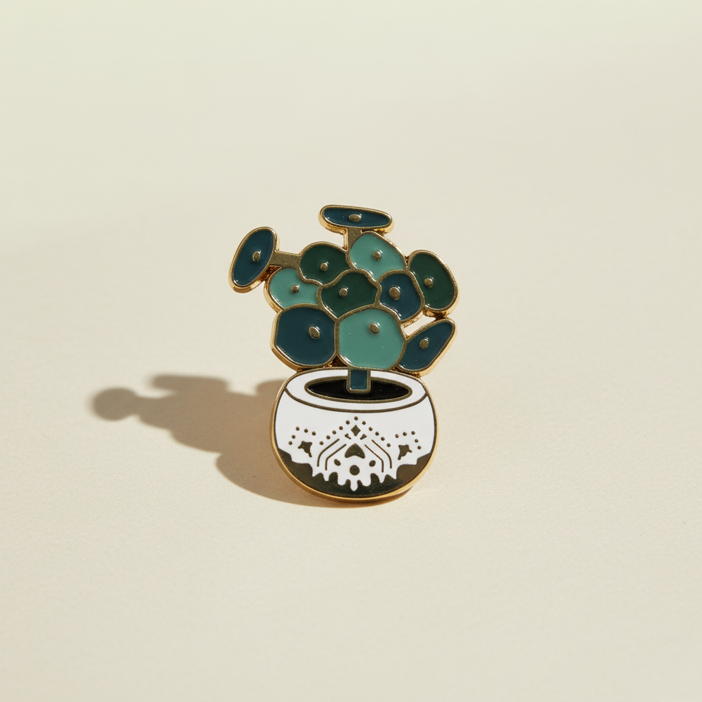 Charming Pilea Plant | Enamel Pin