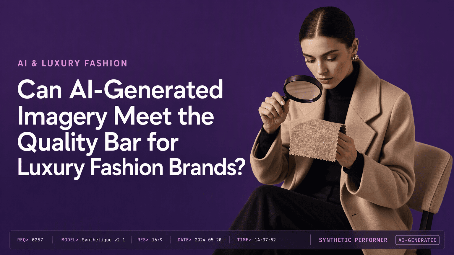 Can AI-Generated Imagery Meet the Quality Bar for Luxury Fashion Brands?