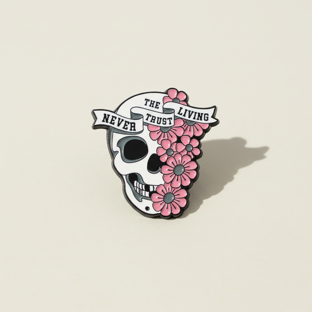 Darkly Beautiful Never Trust The Living | Enamel Pin