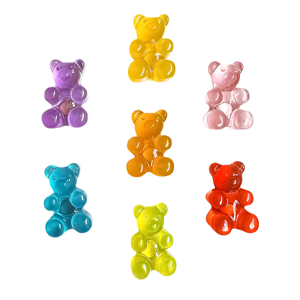 Thumbnail: Gummy Bears: Cute & Colorful Gummy Bear Fridge Magnets (set of 7)