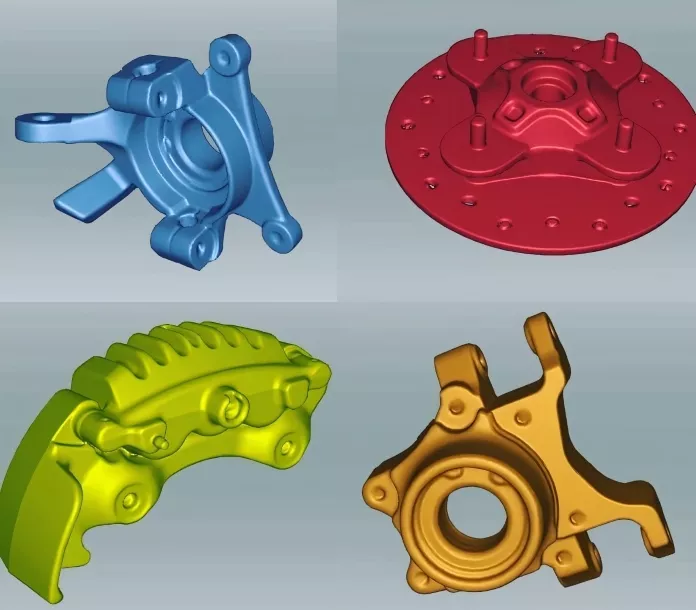 Artec Eva scanned parts