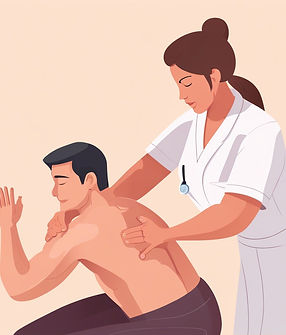 an animated picture of a massage therapist using their elbows on someone.jpg