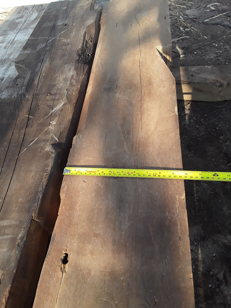 Thumbnail: Reclaimed 200 years old, solid pine beam. 7.3 feet long