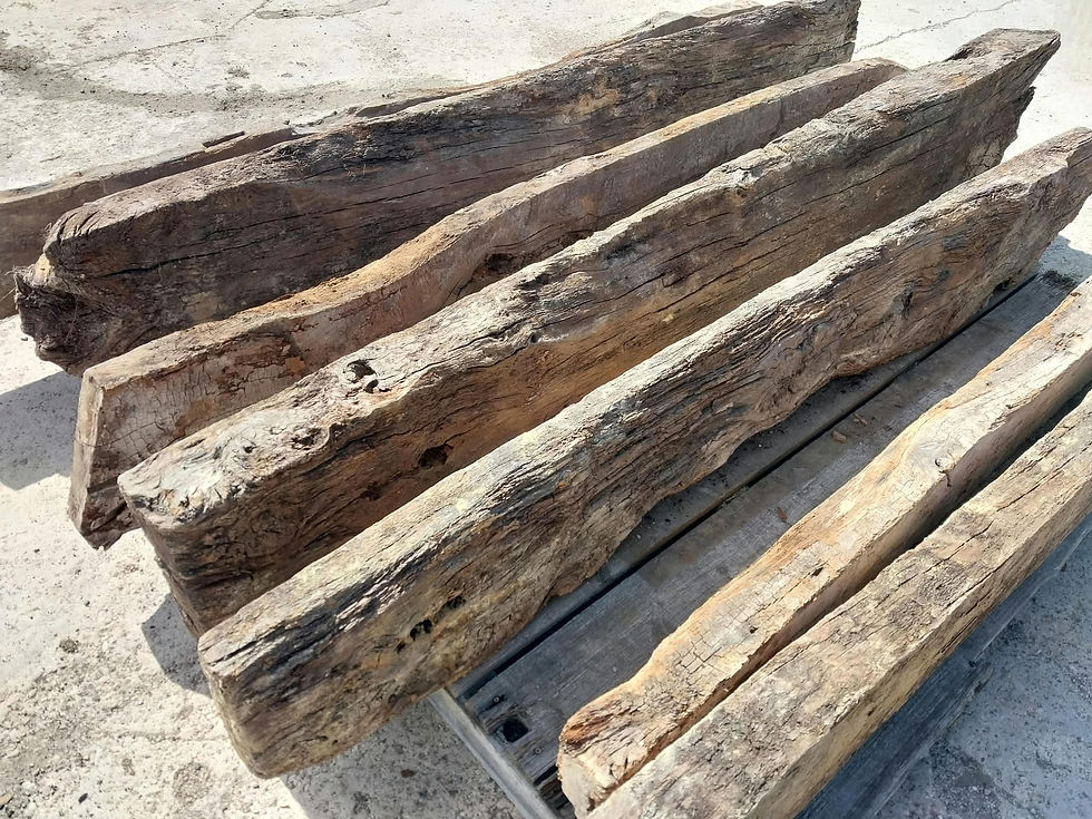 Thumbnail: Reclaimed English Oak Beam 16th Century – Rustic Beam 7.8 feet