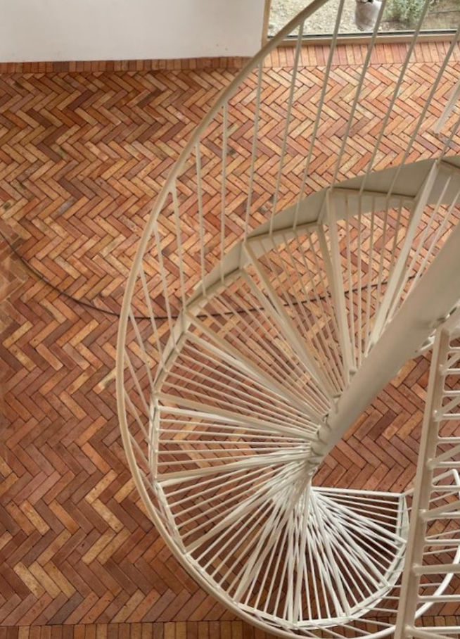 Thumbnail: Victorian terracotta brick slips, hand  cut from 120-year-old bricks