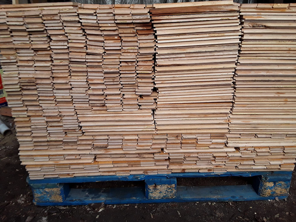 Thumbnail: Reclaimed beech parquet. 12 inches long. 2.4 inch wide. 20 mm thick