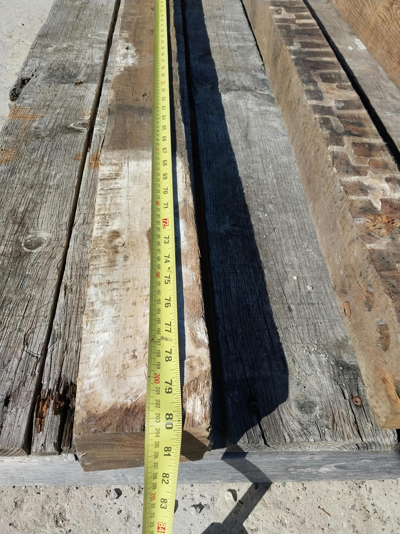 Reclaimed English Oak Beam 16th Century – Rustic Beam 6.7 feet