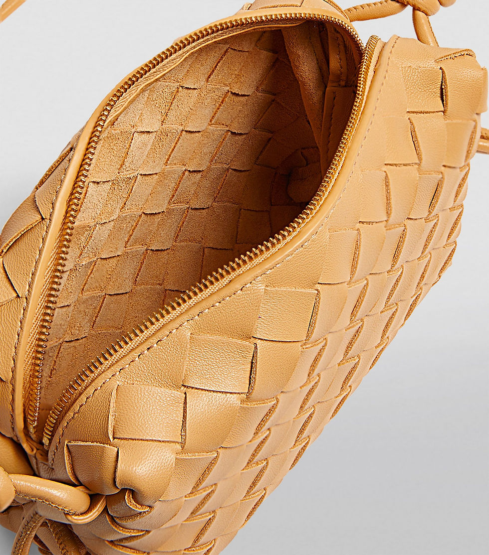 Thumbnail: Bottega Veneta Mini Leather Interciatto Loop Crossbody - Beige