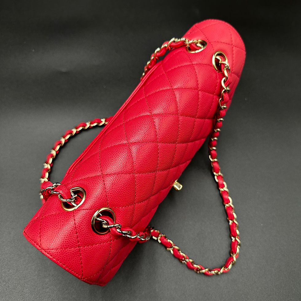 Thumbnail: Chanel Caviar Quilted Medium Double Flap Pink GHW