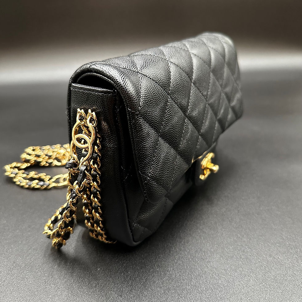 Thumbnail: Chanel 23C Caviar Quilted Mini Coco You Flap Black