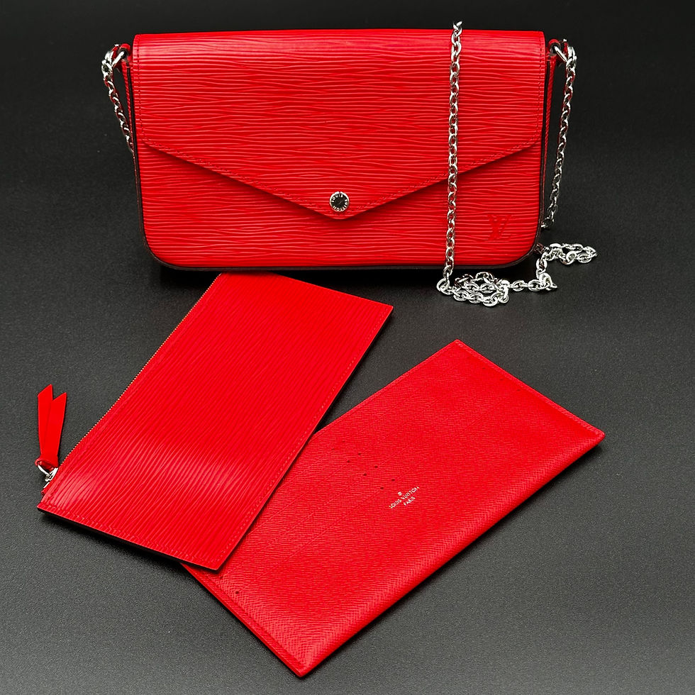 Thumbnail: Louis Vuitton Felicie Crossbody bag in Red Epi Leather