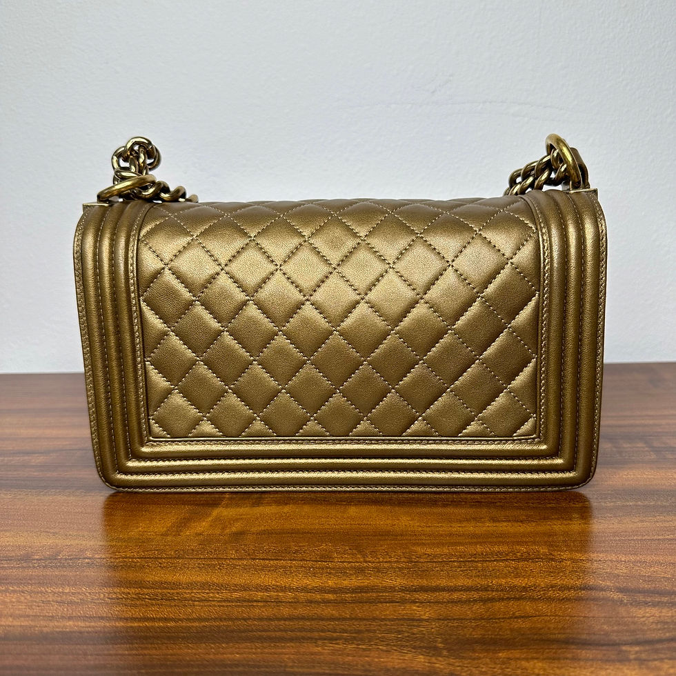 Thumbnail: Chanel Boy Gold lambsking GHW - Medium