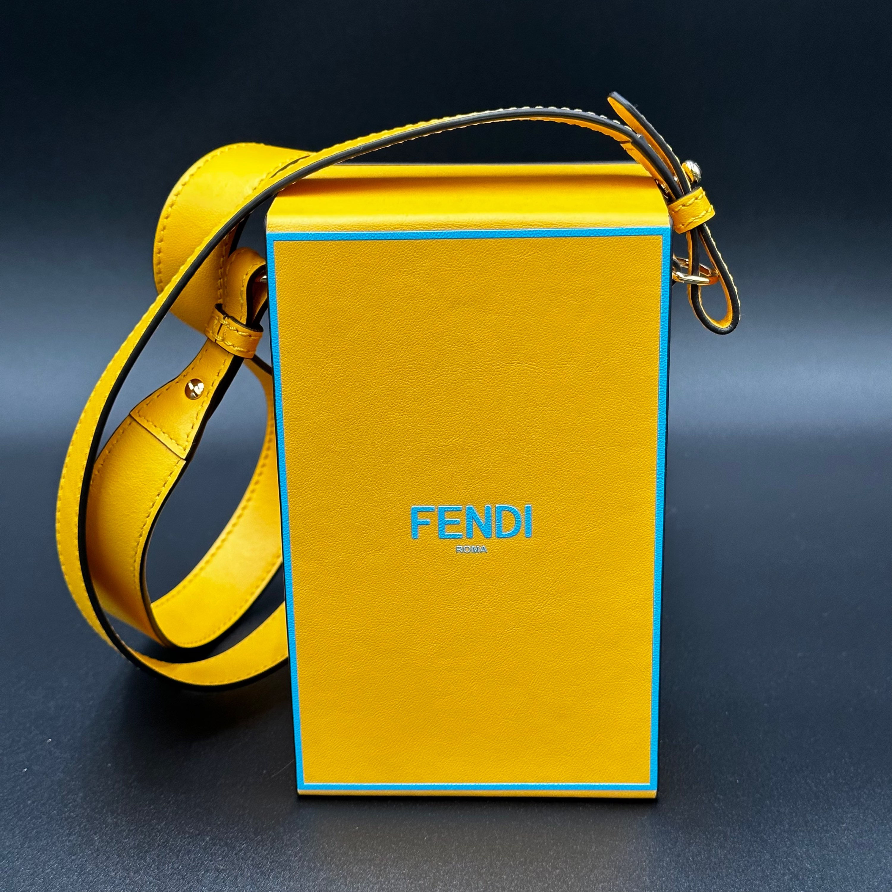 Fendi Vertical Box Crossbody Bag Leather