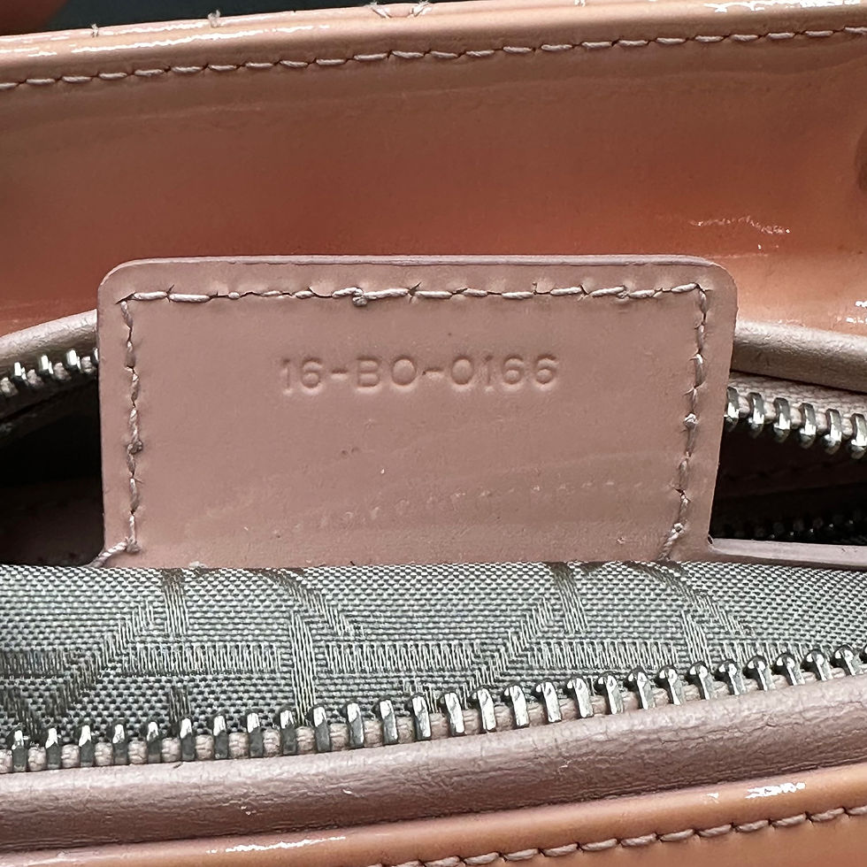 Thumbnail: Christian Dior Medium Lady Dior - Nude Patent leather