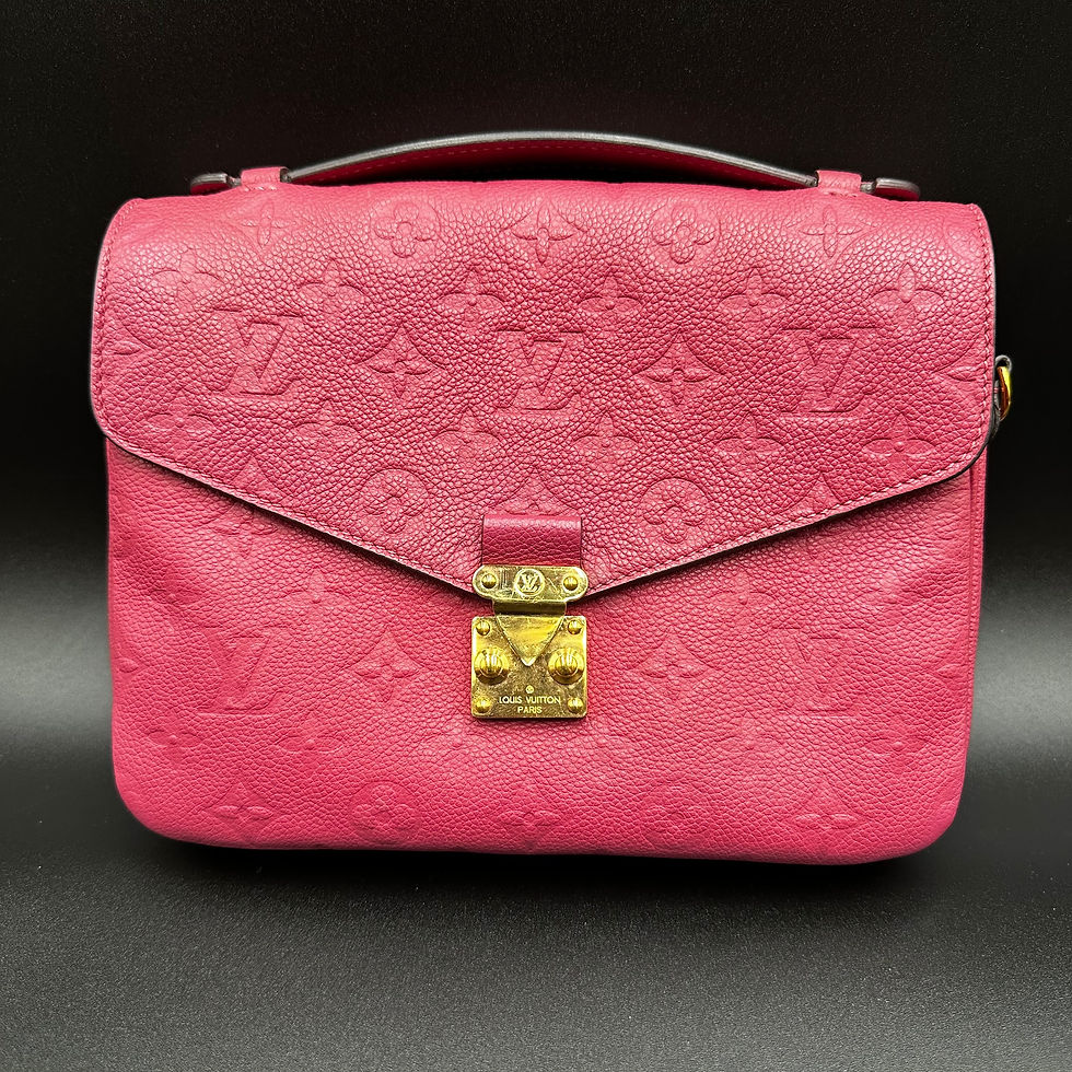 Thumbnail: LOUIS VUITTON Monogram Empreinte Pochette Metis in Raspberry