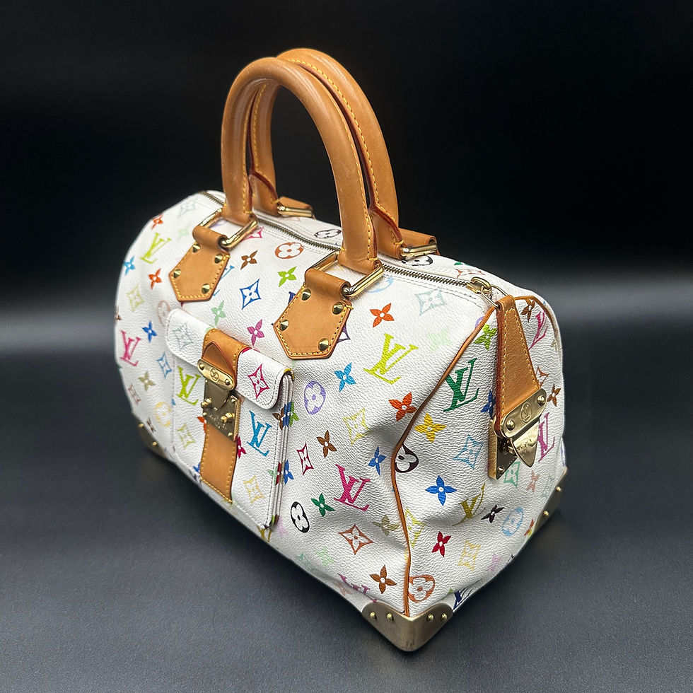 Thumbnail: Louis Vuitton Speedy 30 Takashi Murakami White Boston