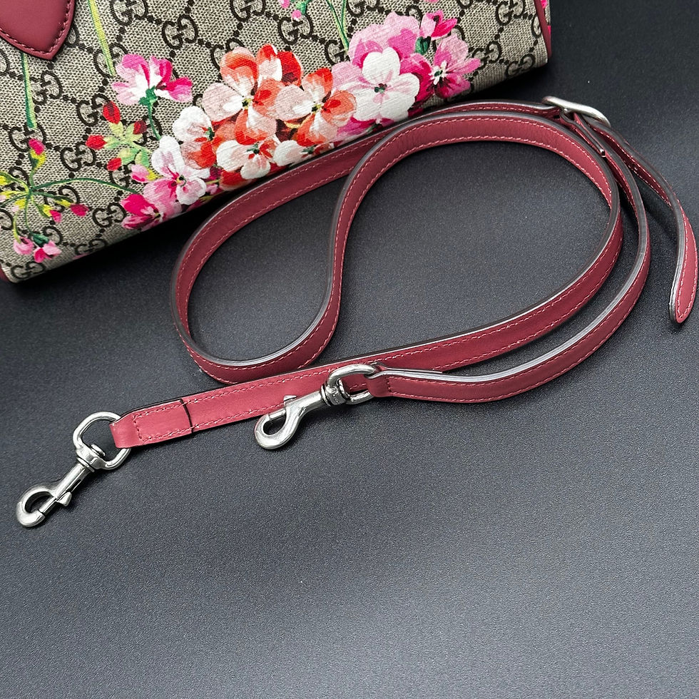 Thumbnail: Gucci GG Supreme Monogram Blooms Small Boston Bag Pink Hibiscus