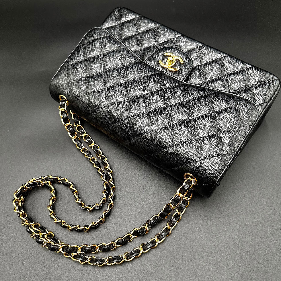 Thumbnail: Chanel Caviar Quilted Maxi Double Flap Black GHW