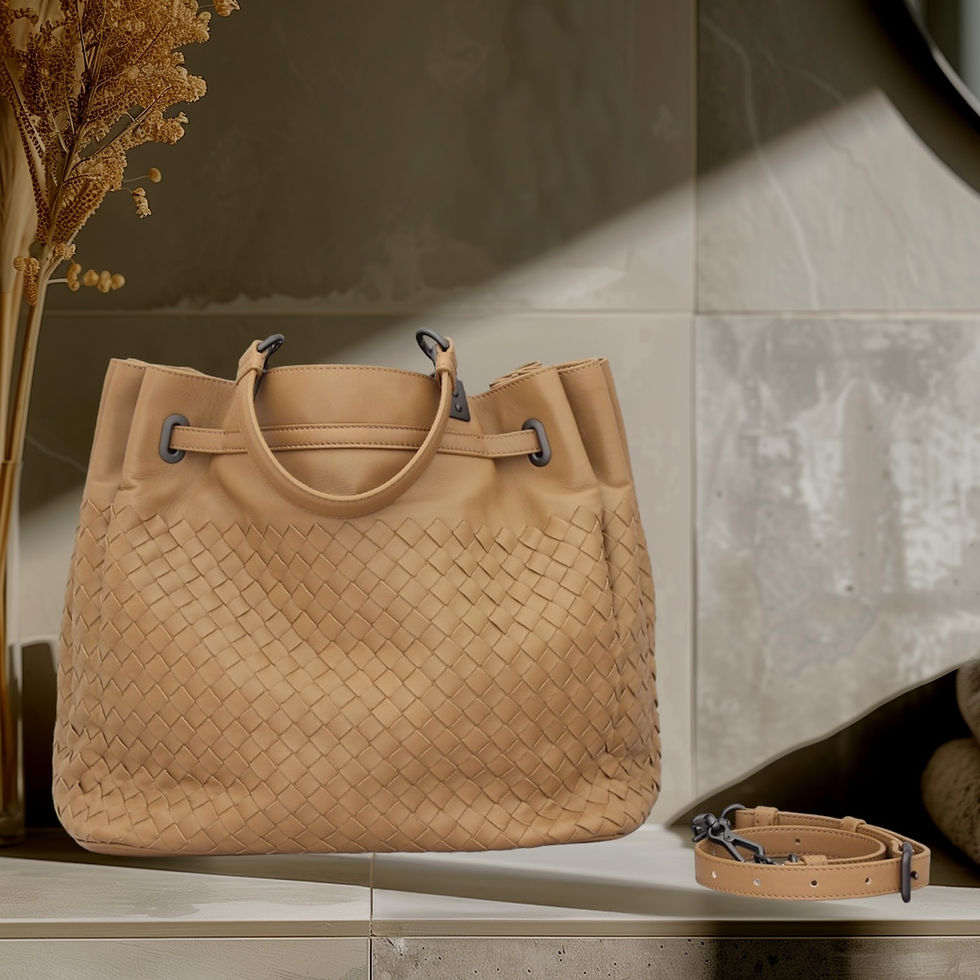 Thumbnail: Bottega Veneta Bucket Bag Camel Intrecciato Nappa