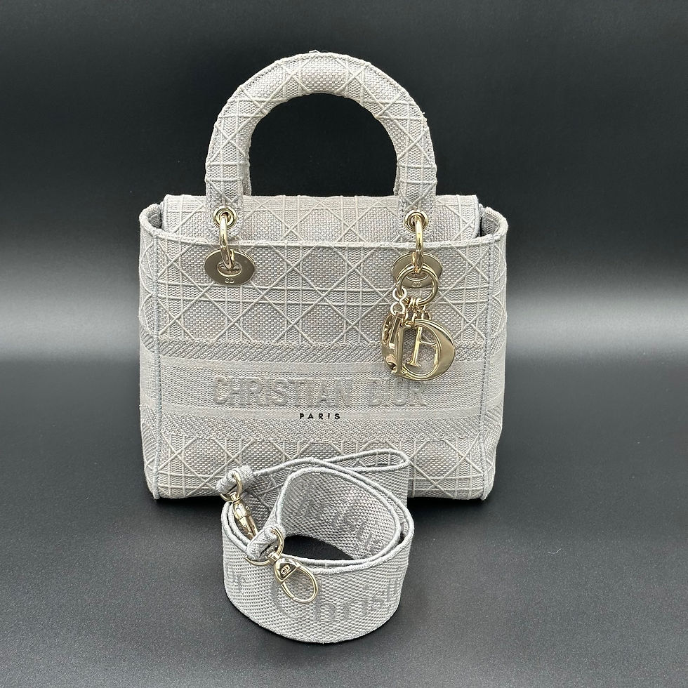 Thumbnail: Christian Dior Medium Lady D-Lite - Gray