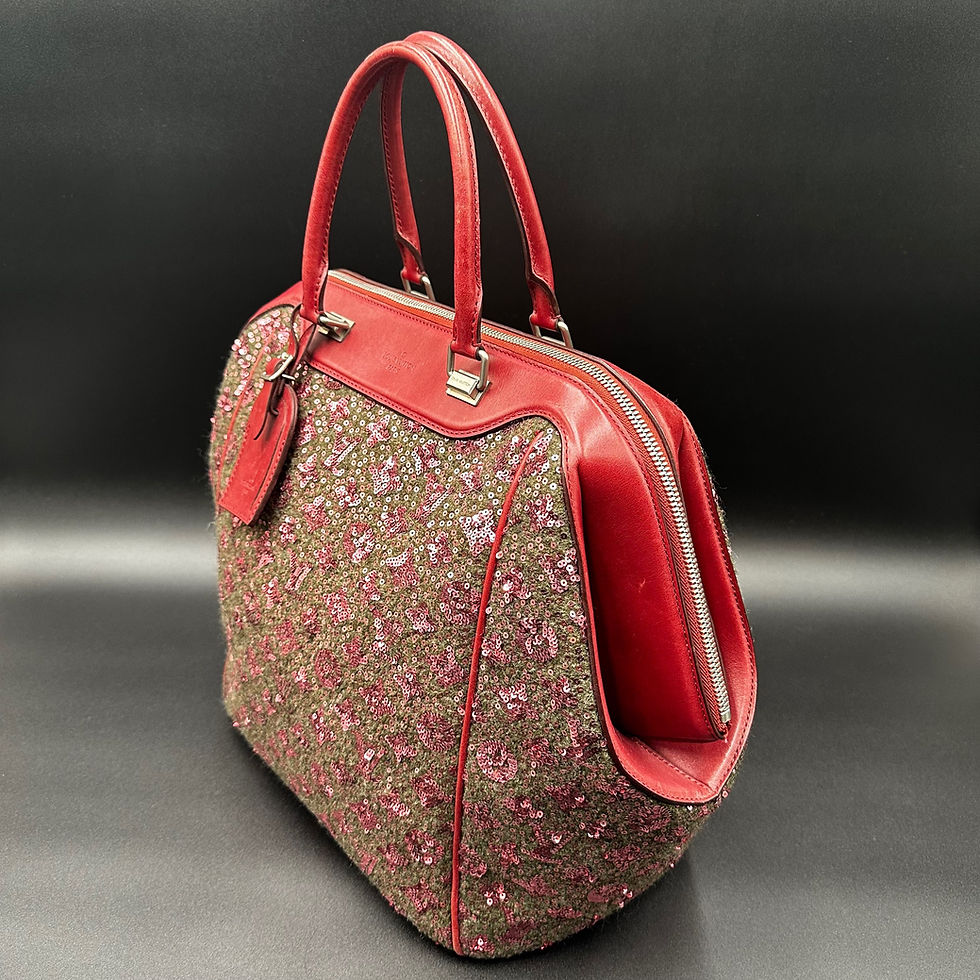 Thumbnail: Sequin Monogram Sunshine Express North South Burgundy