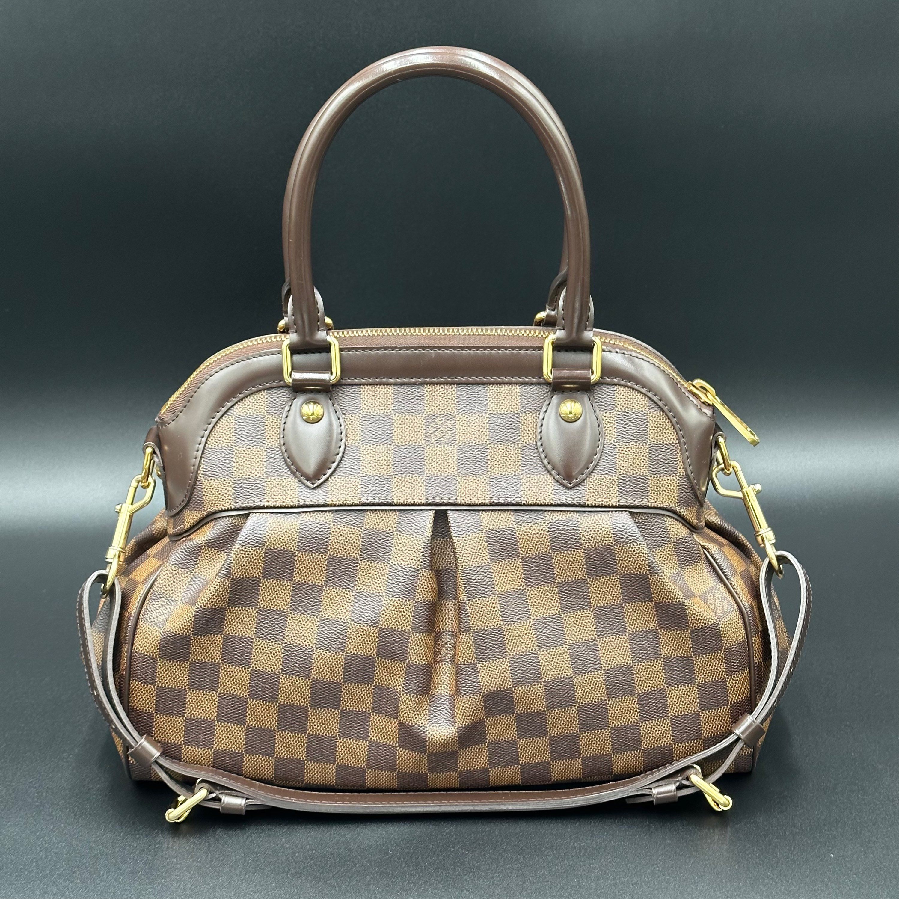 Louis Vuitton Trevi PM Damier Ebene Shoulder Bag Brown