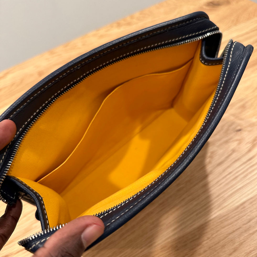 Thumbnail: Goyard Goyardine Jouvence Toiletry Pouch Navy