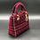 Thumbnail: Christian Dior Burgundy Cannage Velvet Medium Lady D-Lite