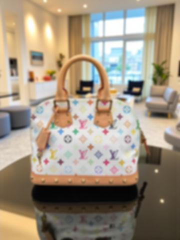 Louis Vuitton Murakami White Monogram Multicolor Alma Pm Bag