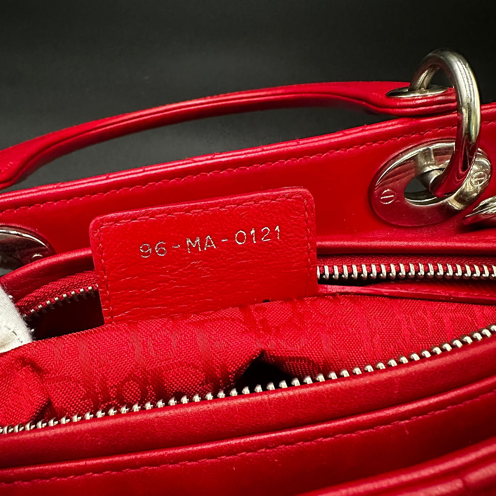 Thumbnail: Christian Dior Medium Lady Dior - Red Lambskin