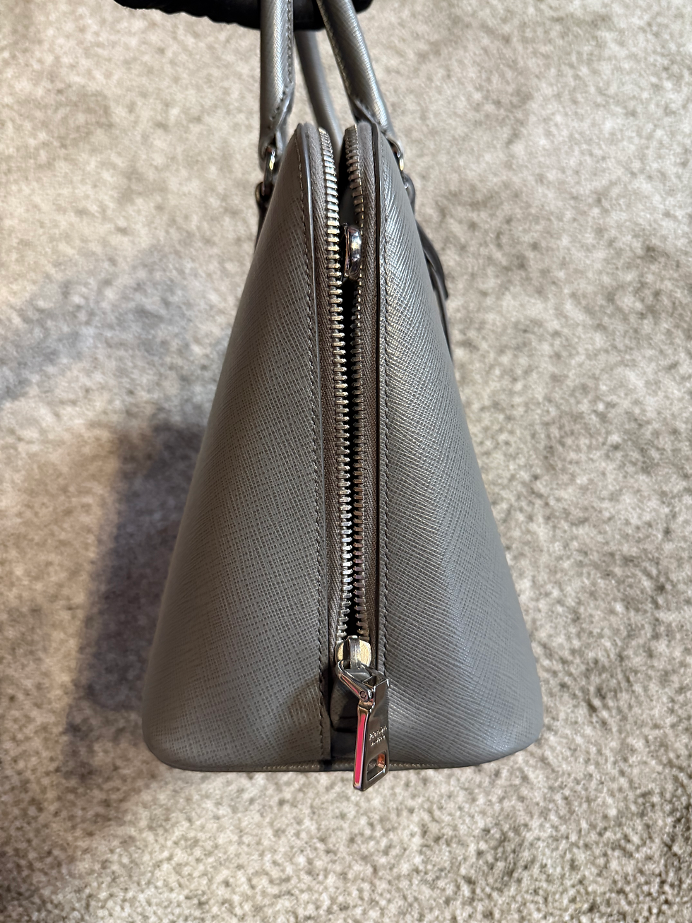 Thumbnail: Prada Dome Saffiano Leather Bag in Khol Gray