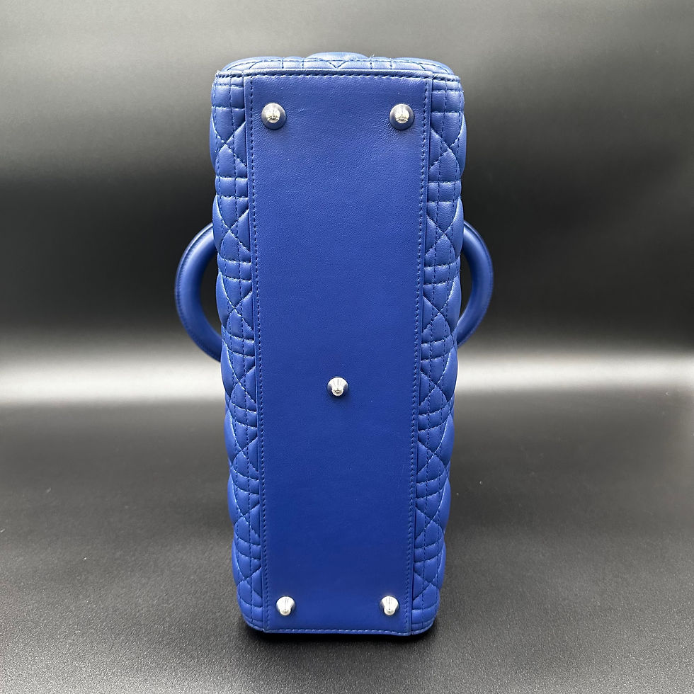 Thumbnail: Christian Dior Large Lady Dior - Blue