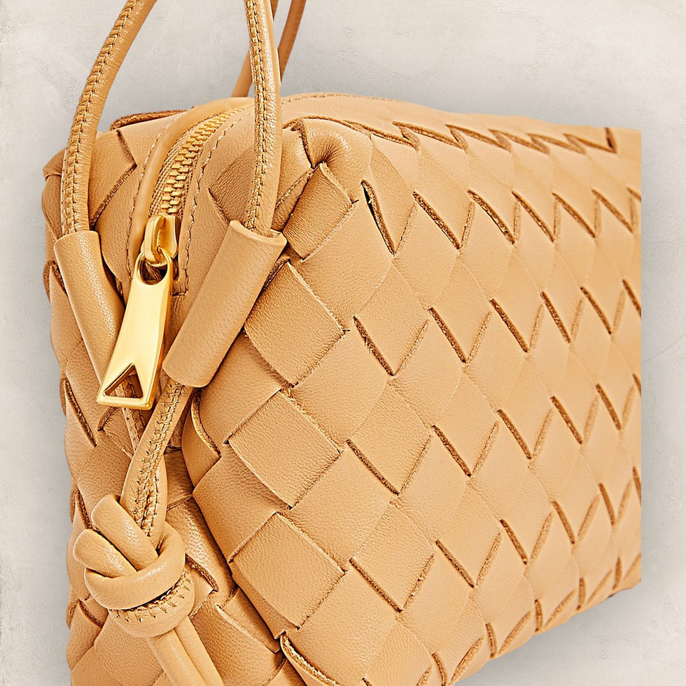 Thumbnail: Bottega Veneta Mini Leather Interciatto Loop Crossbody - Beige