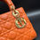 Thumbnail: Christian Dior  Lambskin Cannage Small My ABC Dior Lady Dior Orange