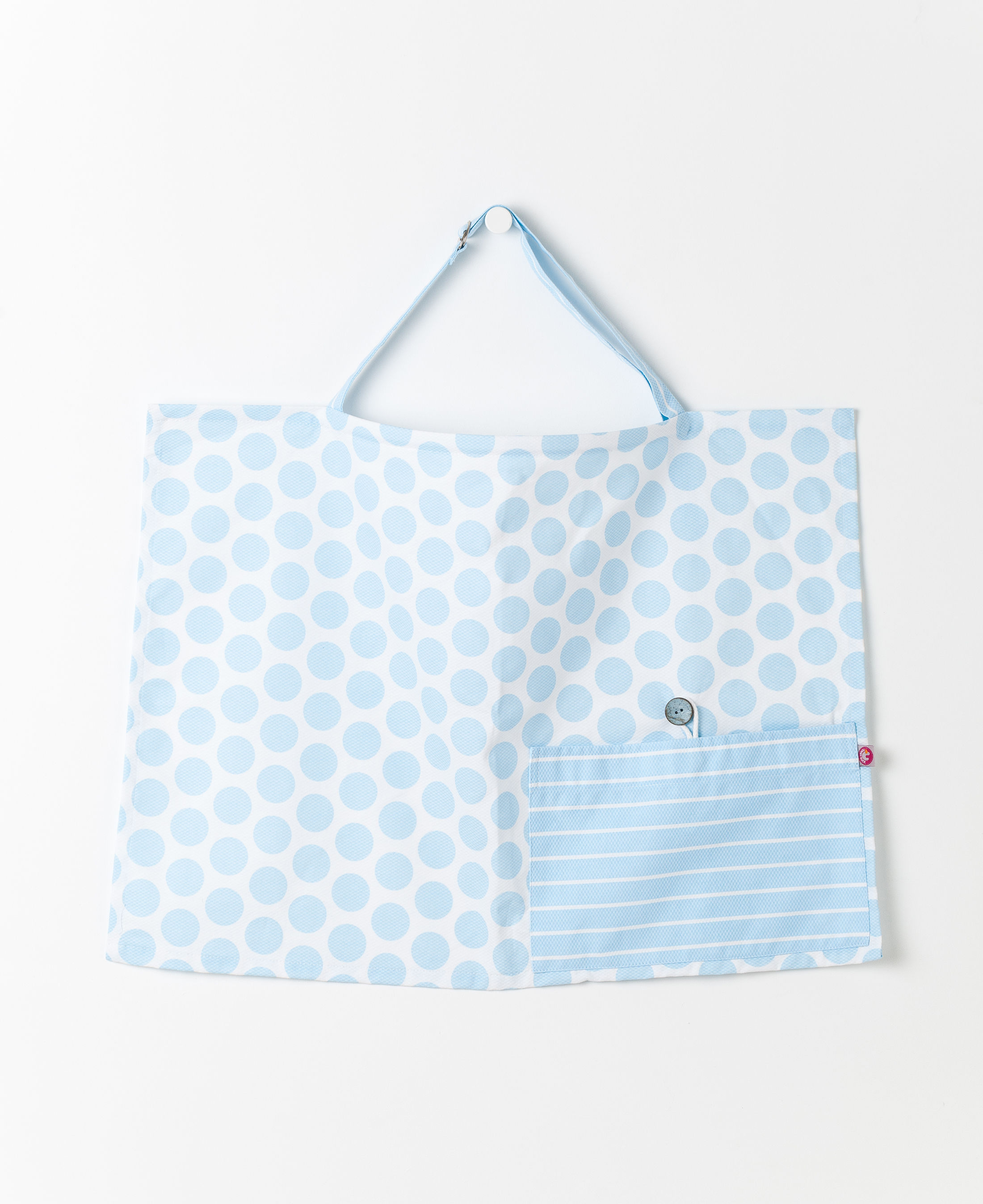 Avental Amamentação Bolas Azul