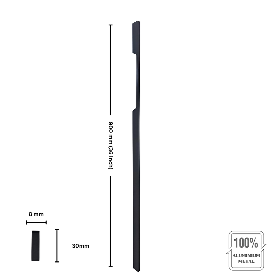 Thumbnail: Long wardrobe Handle 36 inch Black