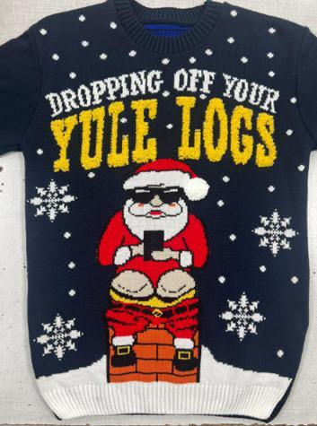 Dropping off Yule logs Jumper