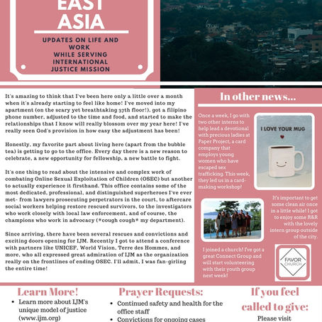 Update Since Departure