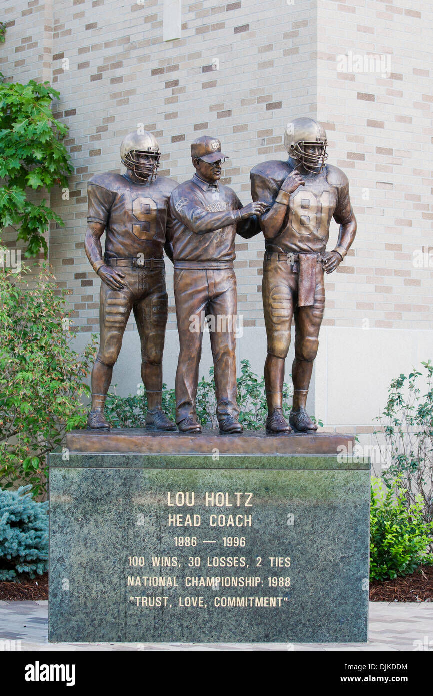 Sep. 04, 2010 - South Bend, Indiana, United States of America - Lou Holtz statue at the stadium. NCAA football game between the Notre Dame Fighting Irish and the Purdue Boilermakers. Notre Dame defeated Purdue 23-12 in game at Notre Dame Stadium in South Bend, Indiana. (Credit Image: © John Mersits/Southcreek Global/ZUMApress.com)