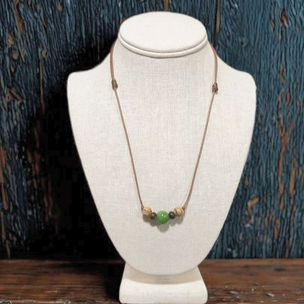 Rock Alma Canadian Jade gemstone necklace earthy tones