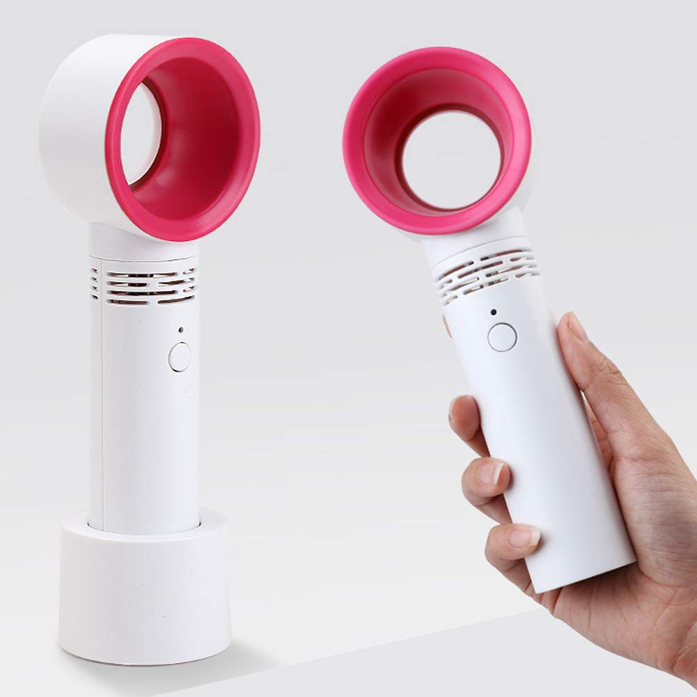 Handheld USB Lash Fan in Pink and White