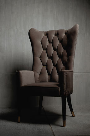 Velour Wingback Chairt