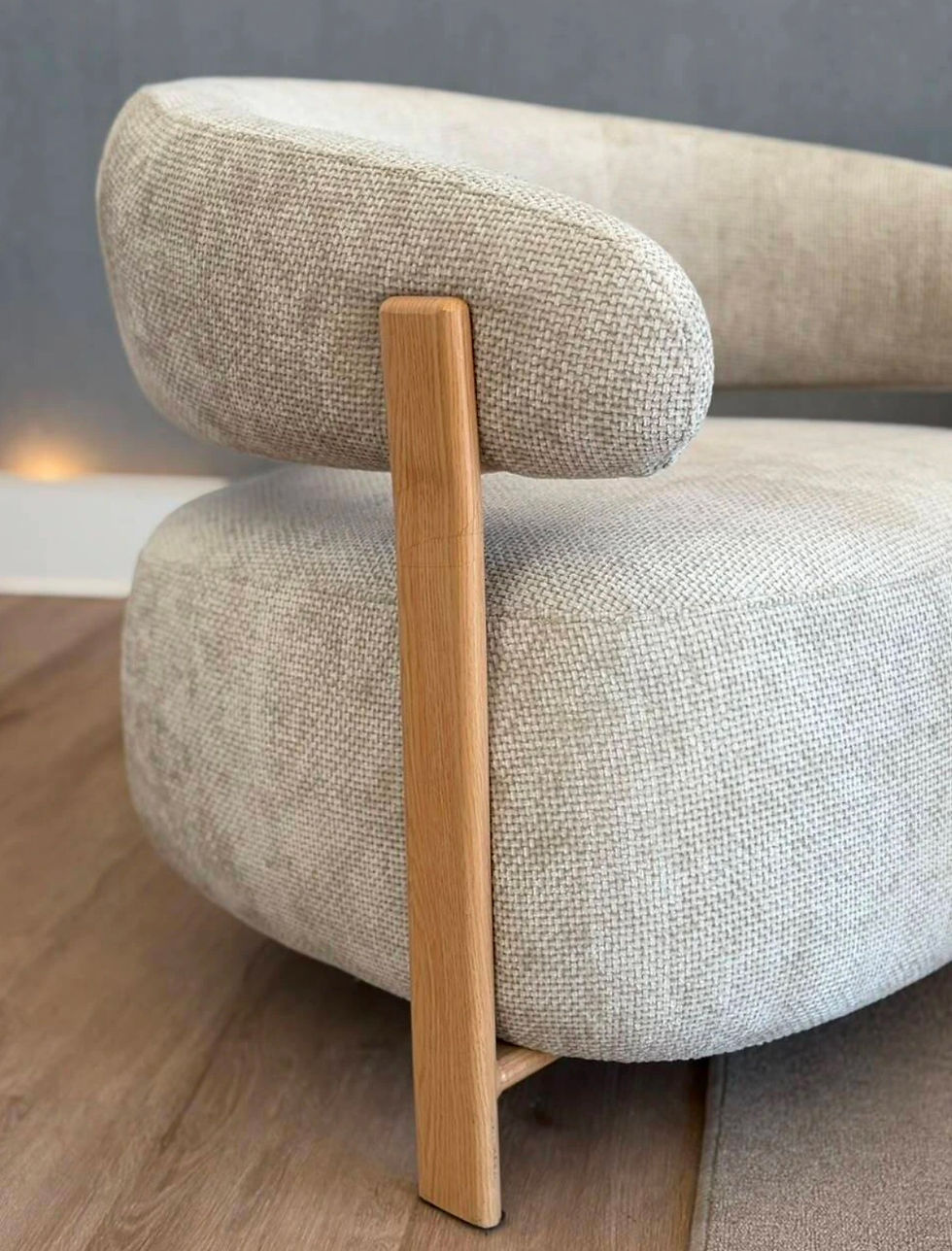 Miniatura: Sillon Bari Beige base Natural