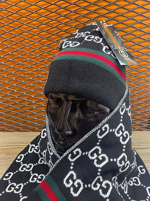 designer hat and scarf set