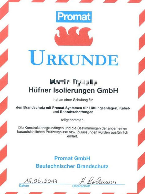 Promat Schulung
