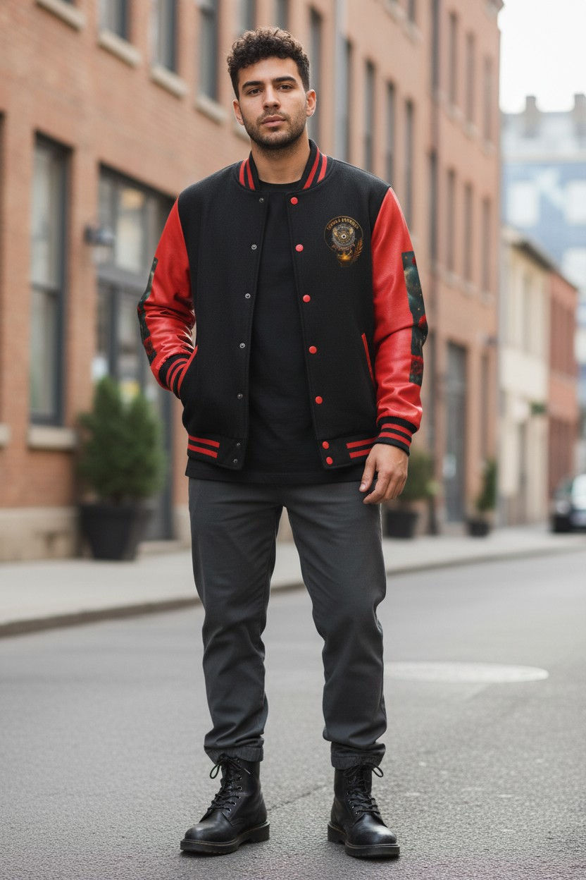 Thumbnail: The Divine Vow Letterman Jacket Unisex 