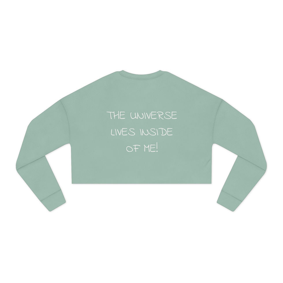 Thumbnail: Cosmic Vibe Cropped Sweatshirt with Motivational Quote