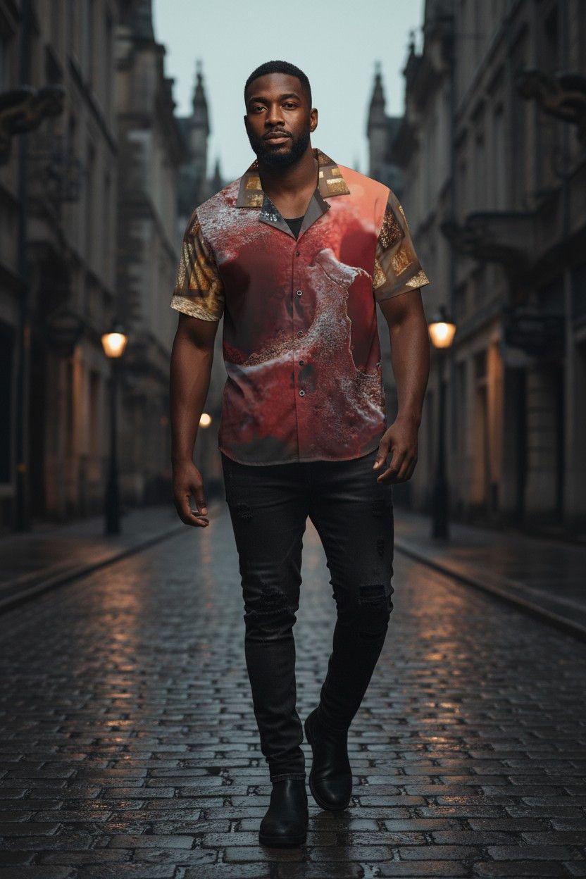 Thumbnail: Crimson Dust & Lattice Light Shirt