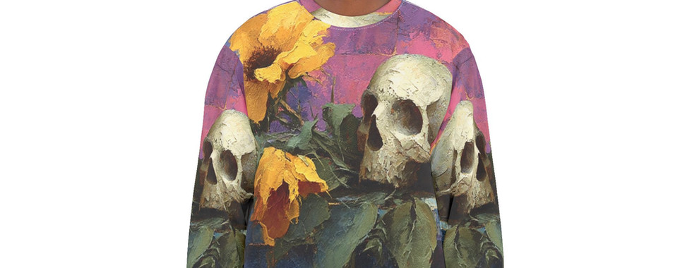 Sunflower Skull Unisex Sweatshirt